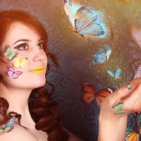 Юлия с бабочками :: Alena Sturova