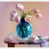 Этюд с розовыми тюльпанами :: lady-viola2014 -