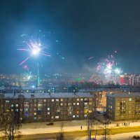 Первые минуты 2015 года в Иркутске :: Алексей Белик