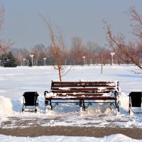 скамейку засыпало снегом... :: oxana 