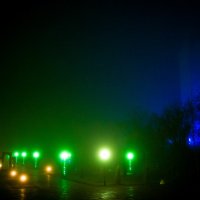 Туман, парк, Стела :: Дмитрий 