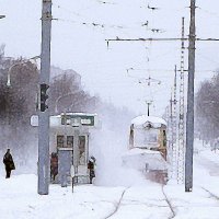 Толкает снежную волну... :: Фома Антонов