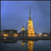 Reflection или Вечер у Петропавловского собора :: Tajmer Aleksandr