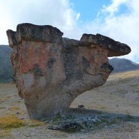 Загадочный камень, похожий на перевёрнутый Сапожок на склоне Эльбруса (на высоте 3000 м) :: Vladimir 070549 