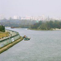 Река Сож в Гомеле с пешеходного моста-панорама :: yuri Zaitsev