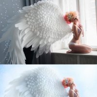 ангел греется на солнце (до и после) :: Veronika G