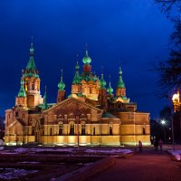 Церковь  Александра Невского в вечерней подсветке. :: Надежда 
