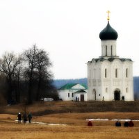 Паломники на пути к храму Покрова на Нерли :: Николай Варламов