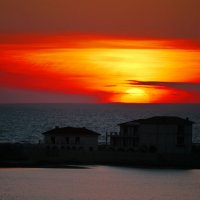 закат в Каламитском заливе :: Андрей Козлов