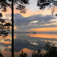 закат на озере :: Надежда Ерыкалина