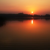 Закат на Большом Чёрном озере. :: Вячеслав Ганиев