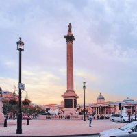Закат над площадью адмирала Нэльсона в Лондоне :: Free 