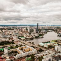 Вид с обзорной площадки Бизнес-центра Высоцкий (188,3 м, 54 этажа) :: Михаил Вандич