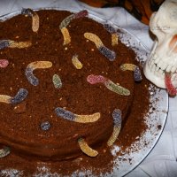Хэллоуин . " Торт с червячками " :: Инна Lenk