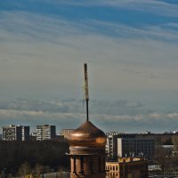 Установка Креста на купол храма Алексея Мечёва. :: Юрий 