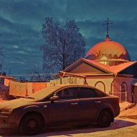 Зимняя ночь в Молочном :: Валерий Талашов 