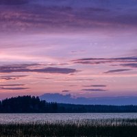 Закат на карельском озере. :: Александр Белоглазов