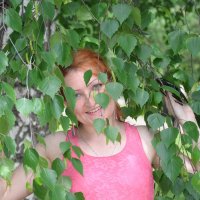 Портрет девушки в листьях березы :: Сергей Тагиров