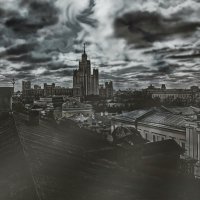 Москва. Вид с крыши Дома с Атлантами на ул.Солянка,7 :: Евгений Жиляев