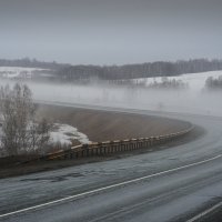 Апрельский туман. :: Александр Гурьянов