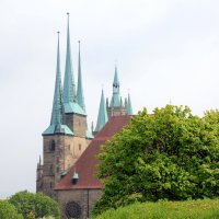 кафедральный собор Эрфурта (1170 год) и церковь святого Севера (1148 год) :: Olga 