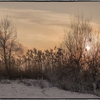Зимний вечер на Нововоронежском водохранилище :: Юрий Клишин