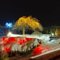 Новогодние краски в деревне :: Михаил Дмитриевич Тихонович 