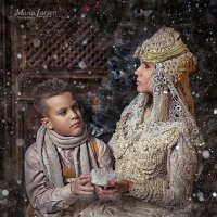 Снежная королева увозит Кая :: Мария Ларсен 
