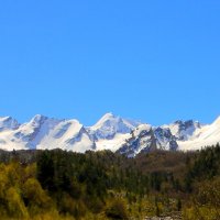 Сияет утро снежными горами... Вид из ущелья Адыл- Су на отроги Главного  Кавказского хребта :: Vladimir 070549 