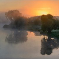 Река Нежеголь в утреннем тумане :: Александр 