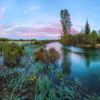 Изумрудные сумерки на реки Ижора :: Фёдор. Лашков