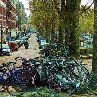 Амстердамская зарисовка, велостоянка :: Александр Корчемный