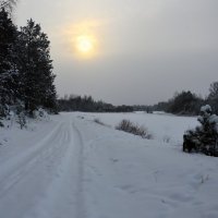 Дорога к реке. Идет снег... :: Надежда 