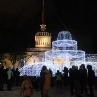 Прогулка в Рождественский  вечер в Питере :: Наталья Лунева 