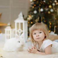 Семейная новогодняя фотосессия с кроликом :: Таня Турмалин
