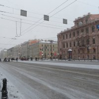 Невский утром снегопад :: Митя Дмитрий Митя