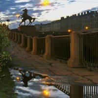 Белой ночью у Аничков моста :: Елена 