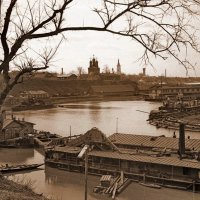 Рязань.Разлив реки Трубеж у Кремля.1910 год.Апрель. :: Лесо-Вед (Баранов)