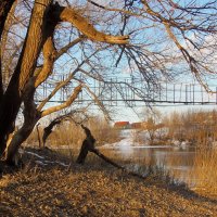 Мост через реку Большой Кинель. Осень. :: Наталья Ильина