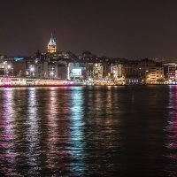 Вид на Галатскую башню и мост ночью... :: Cергей Павлович