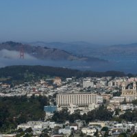 Вид на окраину г. Сан Франциско и мост "золотые Ворота" (в тумане) через океанский пролив :: Юрий Поляков
