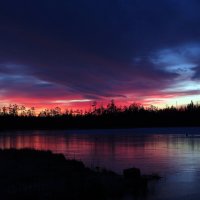 закат над озером :: Дмитрий 