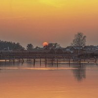 Мещёра. Апрельский закат близ деревни Подгорье. :: Игорь Олегович Кравченко