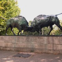 скульптура «Борющиеся зубры» скульптор А.Гауль, 1911г. :: elena manas