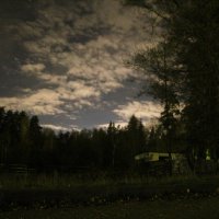 Вечерний пейзаж с облаками и звёздами :: Анатолий Кувшинов