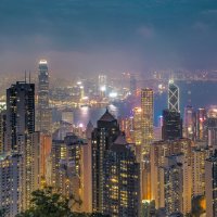 Вечерний Гонконг с пика Виктория. :: Edward J.Berelet