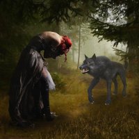 Алёнушка и серый волк :: Sergii VIdov
