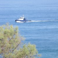 Полицейский катер в море :: Герович Лилия 
