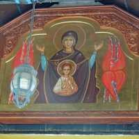 Икона над западным входом в церковь Рождества Пресвятой Богородицы, что в Старом Симонове, в Москве. :: Александр Качалин