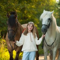 Девочка и лошади :: Ольга Семина